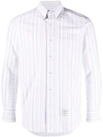 Thom Browne university-stripe long-sleeve shirt - Blanc