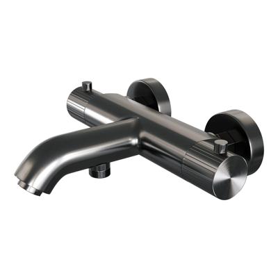 BRAUER Stripe Baddouche Thermostaatkraan - opbouw - gunmetal geborsteld PVD 5-GM-339