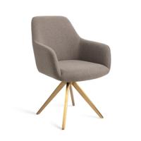 Jesper Home Eetkamerstoel 'Hiroo' Draaibaar, Turn Gold, kleur Foggy Fusion