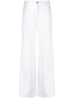 Jacob Cohën pantalon rayé en lin mélangés - Blanc