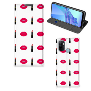 OPPO A53 | A53s Hoesje met Magneet Lipstick Kiss