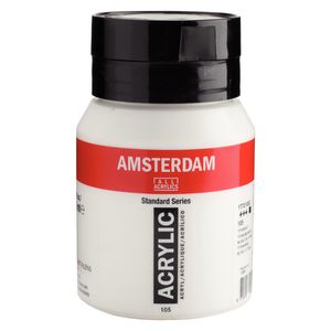 Amsterdam acrylverf, flesje van 500 ml, titaanwit