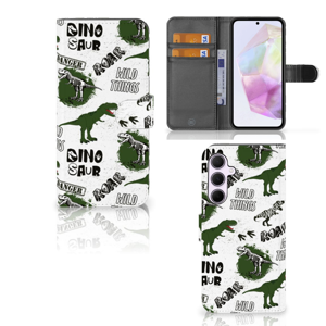 Telefoonhoesje met Pasjes voor Samsung Galaxy A35 Dinosaurus