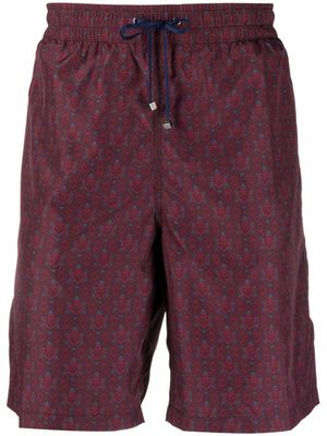 Billionaire short de bain à taille à lien de resserrage - Rouge