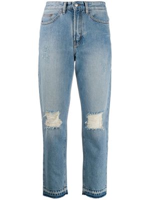 Zadig&Voltaire jean droit à effet usé - Bleu