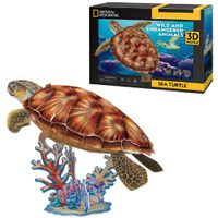 Cubic Fun National Geographic 3D Puzzel Zeeschildpad 31 Stukjes - thumbnail