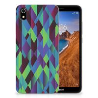 Xiaomi Redmi 7A TPU Hoesje Abstract Green Blue - thumbnail