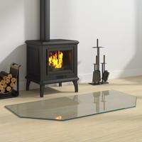 Glasplaat openhaard zeshoekig 100x50 cm