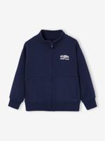 Sweater met rits voor jongens met een opstaande kraag marineblauw