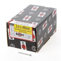 Kelfort Spaanplaatschroef platverzonken kop verzinkt pozidriv voldraad 3.5 x 40mm - thumbnail