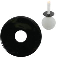 Stjernsund kaarsenring loua zwart glans 9cm | 24 stuks