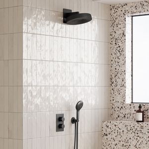 Saniclear Evolution inbouw regendouche met 2 standen handdouche mat zwart