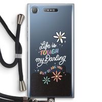 Tough Life: Sony Xperia XZ1 Transparant Hoesje met koord