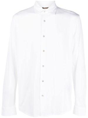 Moorer chemise en coton à manches longues - Blanc