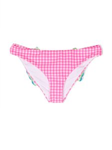 MC2 Saint Barth Kids bow-detail gingham bikini bottoms - Rose