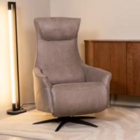 LABEL51 Fauteuil Lund - Taupe - Micro Suede - One Size