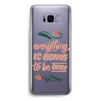 Optimistic flower girl: Samsung Galaxy S8 Transparant Hoesje - thumbnail