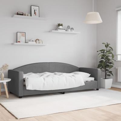 Slaapbank 80x200 cm stof donkergrijs
