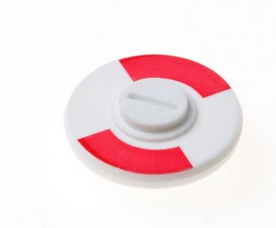 Rood/wit plaat tbv v/b-stift 5mm