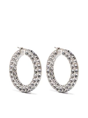 Amina Muaddi boucles d'oreilles Jahleel à ornements en cristal - Argent