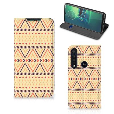 Motorola G8 Plus | Hoesje met Magneet | Aztec Yellow