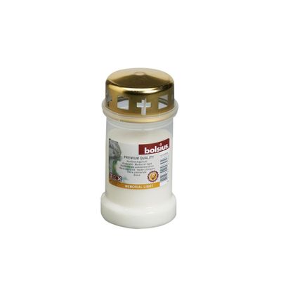 Bolsius Herdenkingslicht creme met deksel