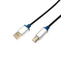 LogiLink USB-kabel USB 2.0 USB-A stekker, USB-B stekker 2.00 m Zwart BUAB220