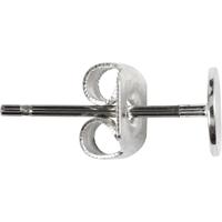 Creativ Company Oorstekers, l: 13 mm, verzilverd, 100 stuk/ 1 doos