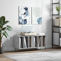 Platenkast 100x38x48 cm bewerkt hout betongrijs - thumbnail