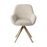 Jesper Home Kushi eetkamerstoel turn gold Ivory Ivy