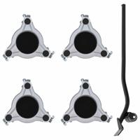 VidaXL Meubelrollers 4 st met lifter 19x17,5x6 cm staal 1000 kg