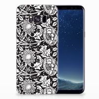 Samsung Galaxy S8 Plus TPU Case Black Flowers - thumbnail