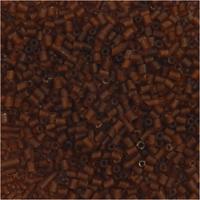 Creativ Company Rocailles 2-cut, d 1,7 mm, afm 15/0, gatgrootte 0,5 mm, bruin, 25 gr/ 1 doos