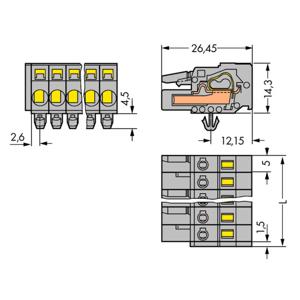 WAGO 231-111/008-000 Female behuizing (kabel) 231 Totaal aantal polen: 11 Rastermaat: 5 mm Inhoud: 25 stuk(s)