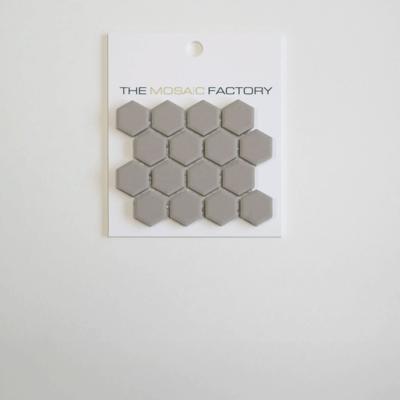The Mosaic Factory London Mozaiek Tegel Hexagon - Grijs Porselein Ongeglazuurd, R11 260x300 mm