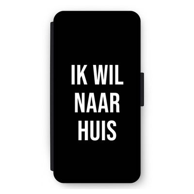 Ik wil naar huis - Zwart: iPhone 12 Pro Max Flip Hoesje