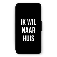 Ik wil naar huis - Zwart: iPhone 12 Pro Max Flip Hoesje