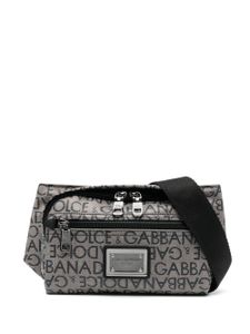 Dolce & Gabbana sac banane à logo imprimé - Marron