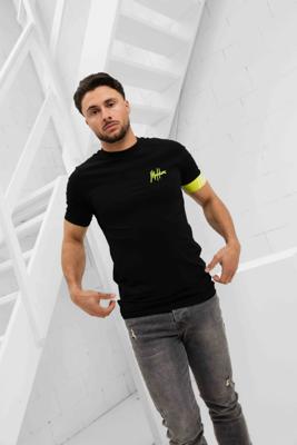 Malelions Captain 2.0 T-Shirt Heren Zwart - Maat XS - Kleur: ZwartGroen | Soccerfanshop