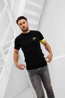 Malelions Captain 2.0 T-Shirt Heren Zwart - Maat S - Kleur: ZwartGroen | Soccerfanshop