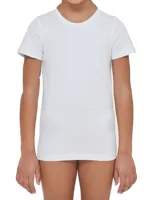 Kinder/ jongens T-shirt korte mouw - Ondershirt naadloos - 100% katoen