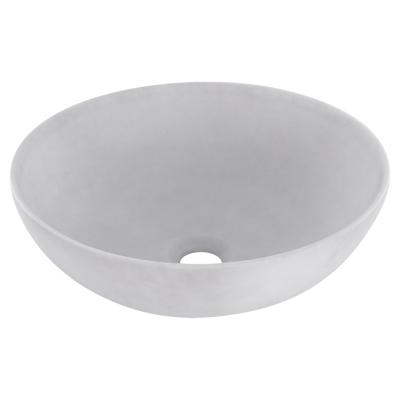 Differnz Slim waskom keramiek | betonlook lichtgrijs | Ø 39.5 x 13.5 cm