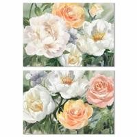 Schilderij DKD Home Decor Blommor (90 x 2,5 x 60 cm) (2 Stuks)