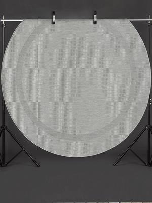 Karpet24 Sisal - Modern Laagpolig Vloerkleed voor Binnen & Buiten in Grijs-Ø 160 cm rond