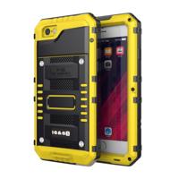 Waterdichte stofdichte schokbestendige zink legering + siliconen case voor iPhone 6 & 6s (geel)