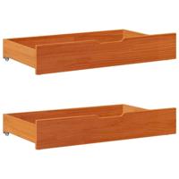 VidaXL Bedlades 2 st 90x55x17 massief grenenhout wasbruin VidaXL Bedlades 2 st 90x55x17 massief grenenhout wasbruin