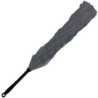 MSV Plumeau/stofborstel/duster - hand stoffer - grijs - 61 cm - thumbnail