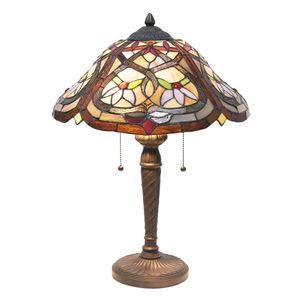 Clayre & Eef Tafellamp Tiffany Ø 40*54 cm E27/max 2*60W 5LL-7808