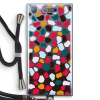 Colored Giraffe: Sony Xperia XZ1 Transparant Hoesje met koord
