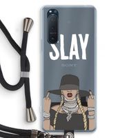 Slay All Day: Sony Xperia 5 II Transparant Hoesje met koord